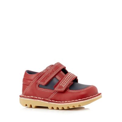 Kickers Boys' red stitch detailed shoes